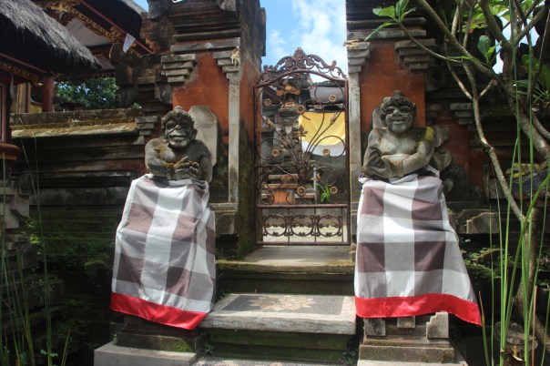 Temple entrance in a private house compound Temple entrance in a private house compound
