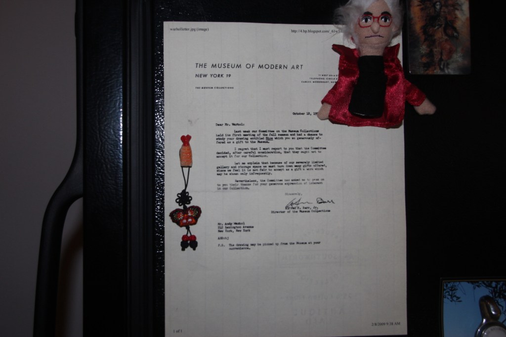 Letter from MoMA to Andy Warhol Letter from MoMA to Andy Warhol