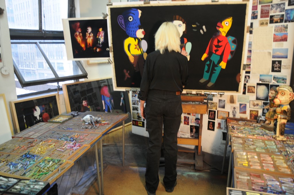 At work on "False Friends"; photo by Diana Feit At work on "False Friends"; photo by Diana Feit