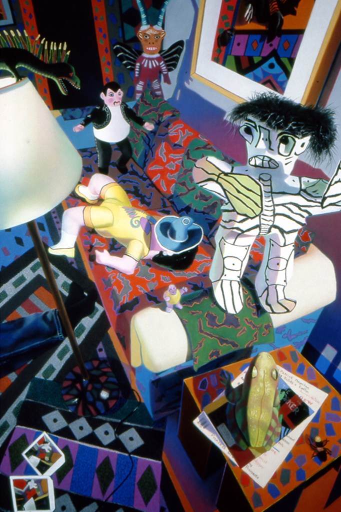 "His Mortal Enemy Was Poised Ready to Strike," soft pastel on sandpaper "His Mortal Enemy Was Poised Ready to Strike," soft pastel on sandpaper