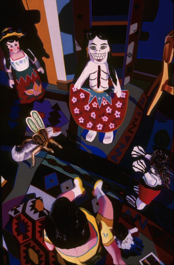 "She Embraced It and Grew Stronger," soft pastel on sandpaper, 38" x 58"