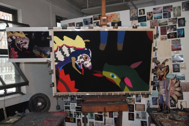 Pastel painting in progress