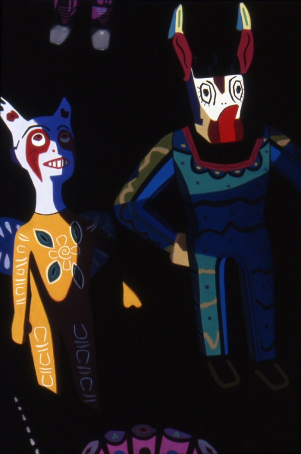 "Quartet," soft pastel on sandpaper, 58" x 38" image, 70" x 50" framed