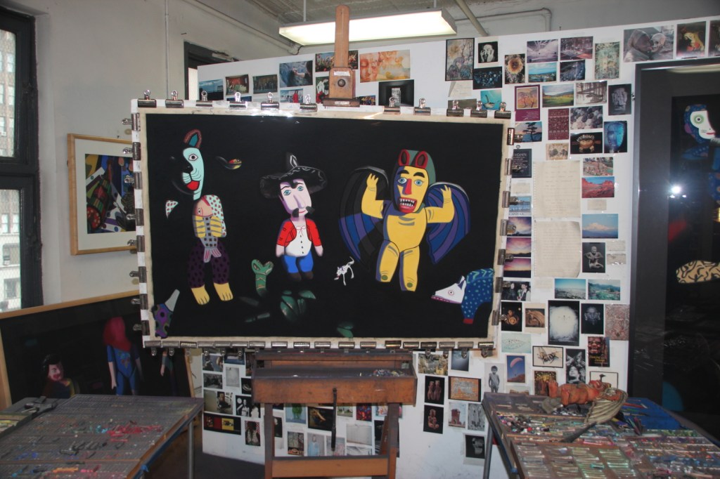 "Big Wow," soft pastel on sandpaper "Big Wow," soft pastel on sandpaper