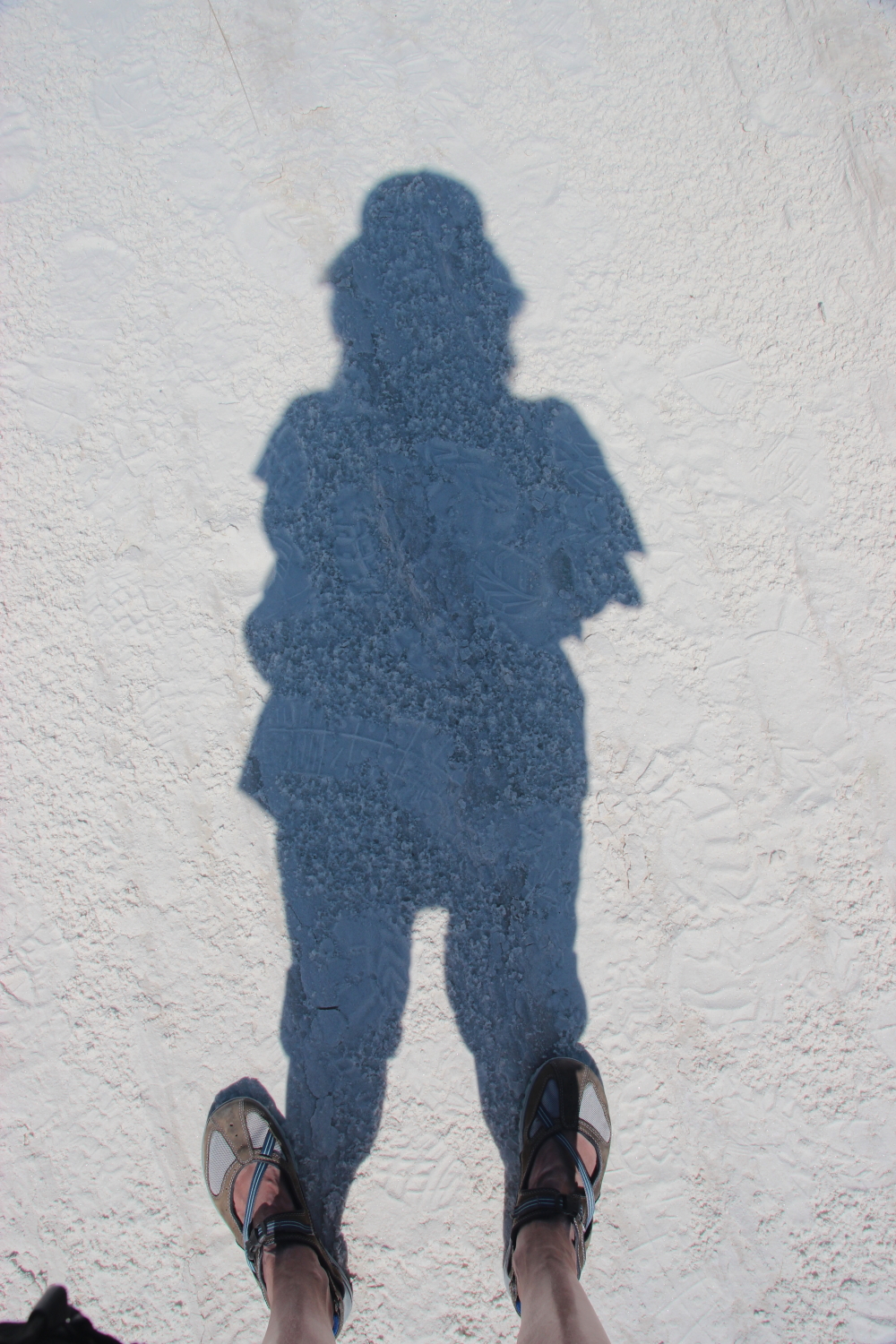 Self portrait, White Sands, NM