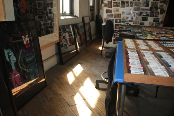 Morning sun at the studio