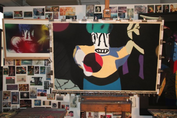 Work in progress, soft pastel on sandpaper, 38" x 58"