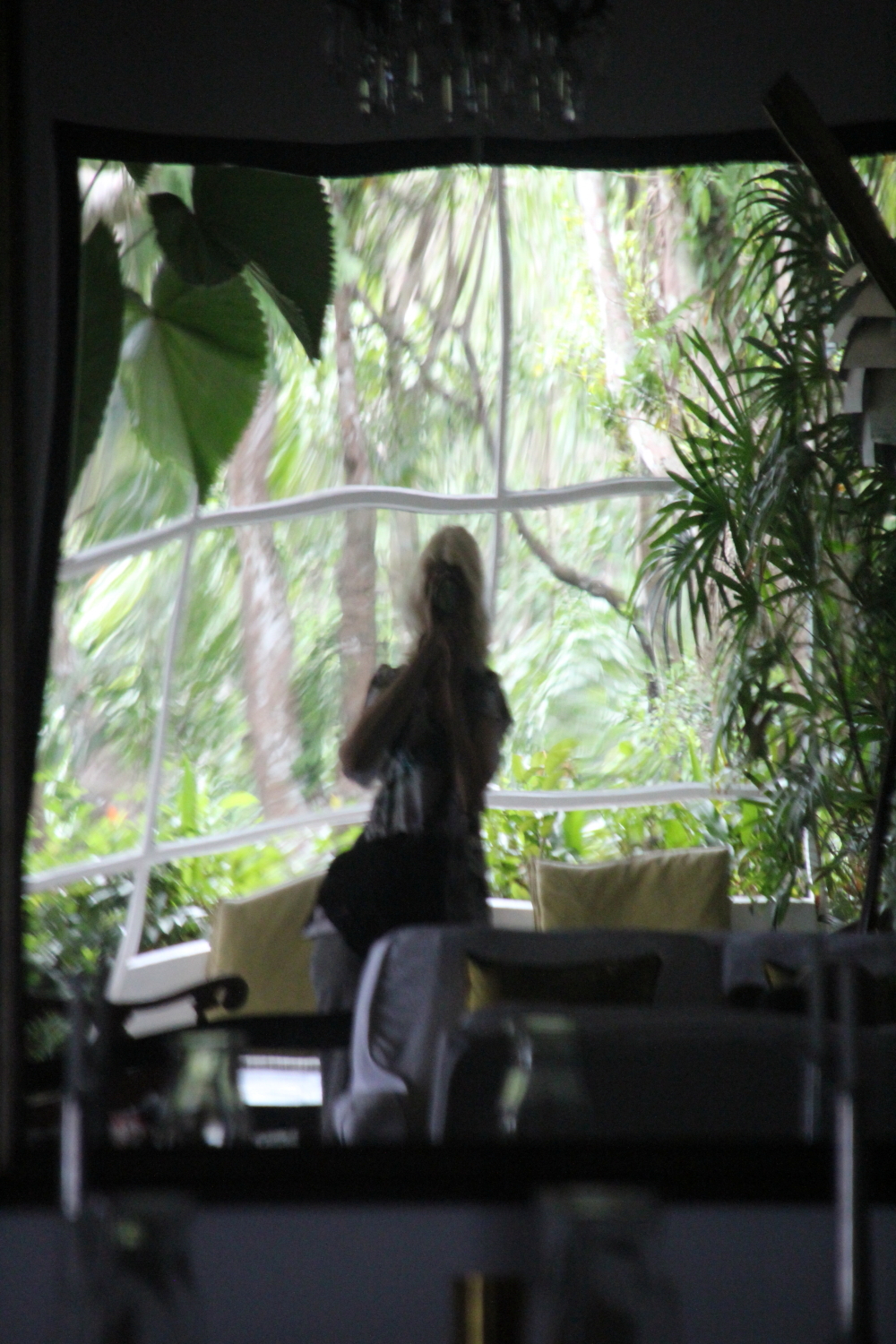 Self-portrait at an architect's estate in Sri Lanka