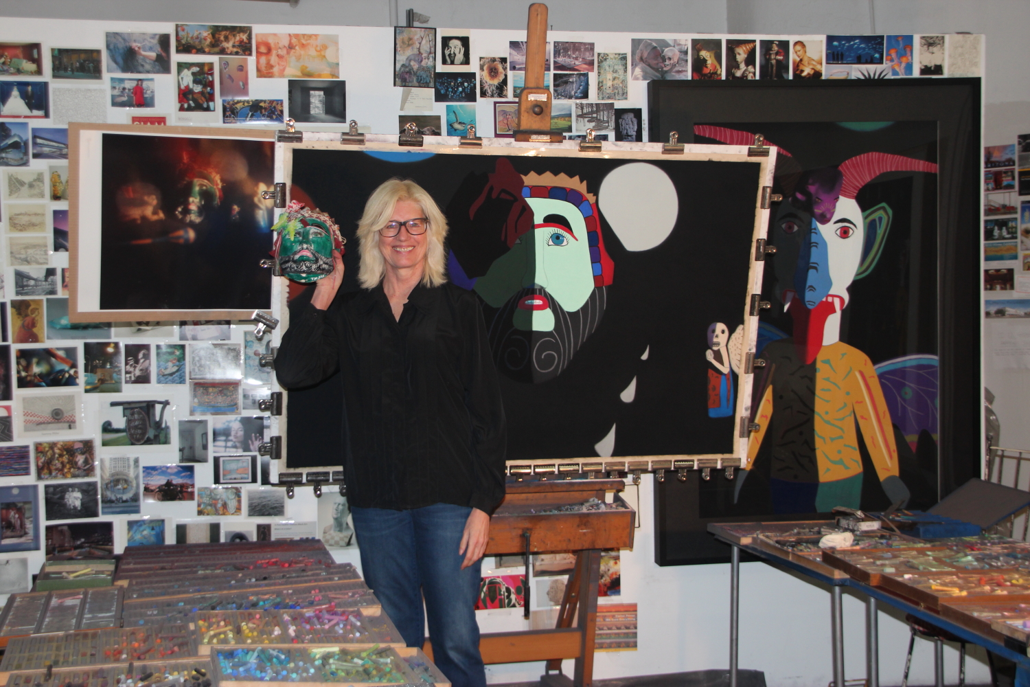 Barbara in her studio; Photo: Elliott Jones