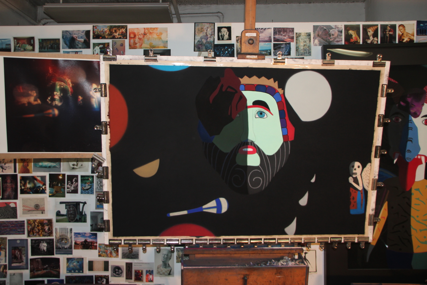 "Blind Faith," soft pastel on sandpaper, 38" x 58"