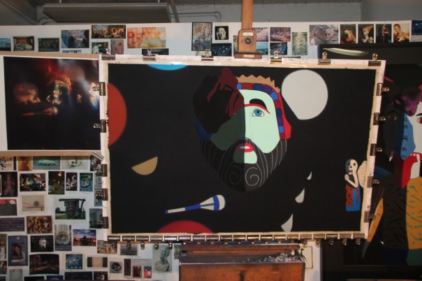 "Blind Faith," soft pastel on sandpaper, 38" x 58"