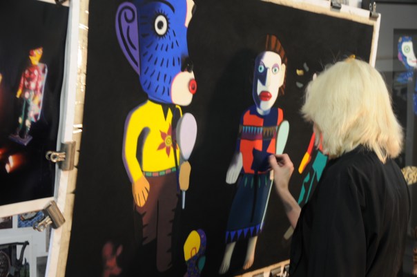 Working on "False Friends" Photo: Diana Feit