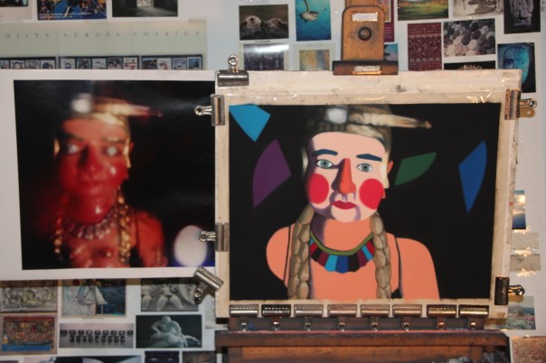 Pastel painting in progress