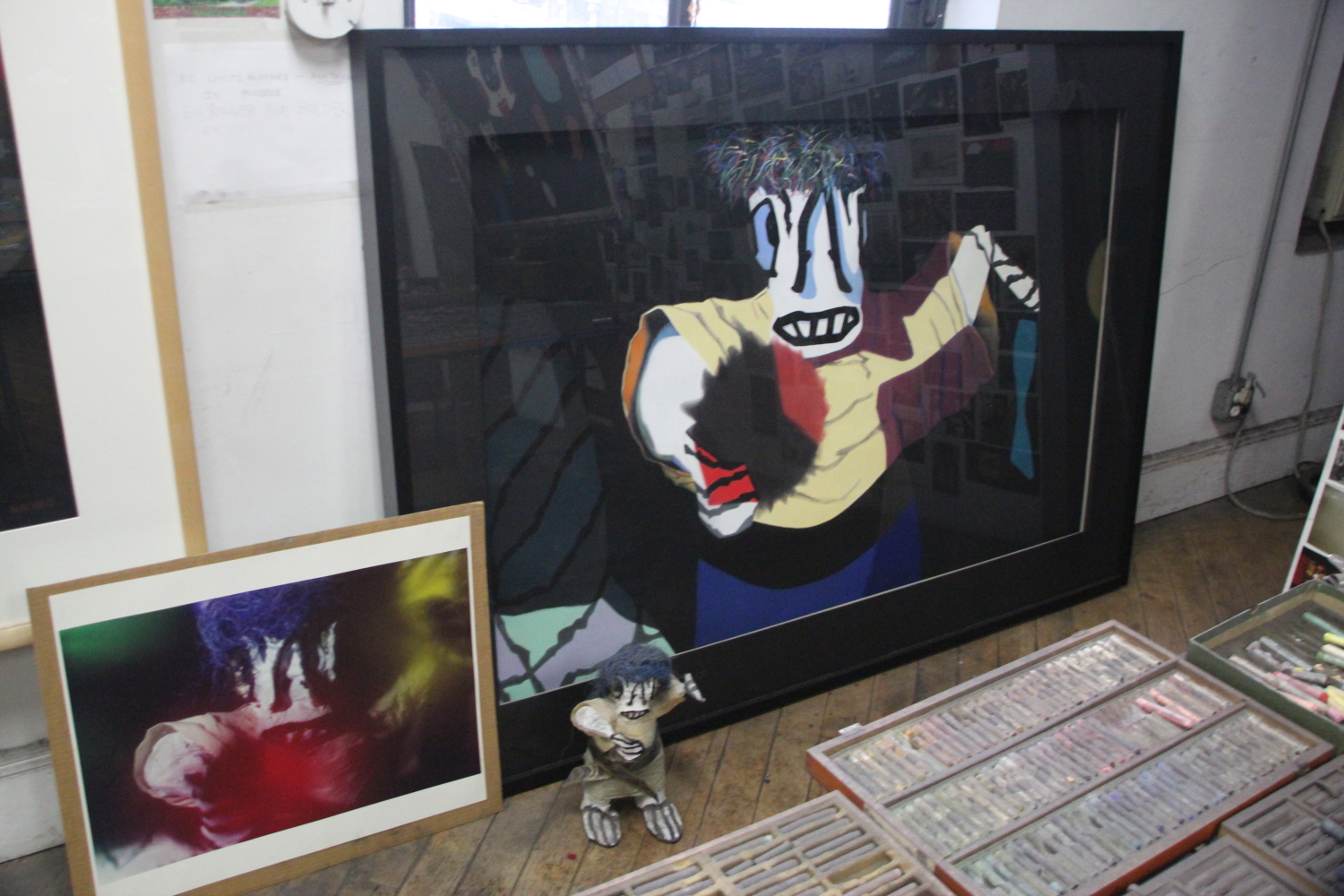 "Broken," soft pastel on sandpaper, 50" x 70" framed