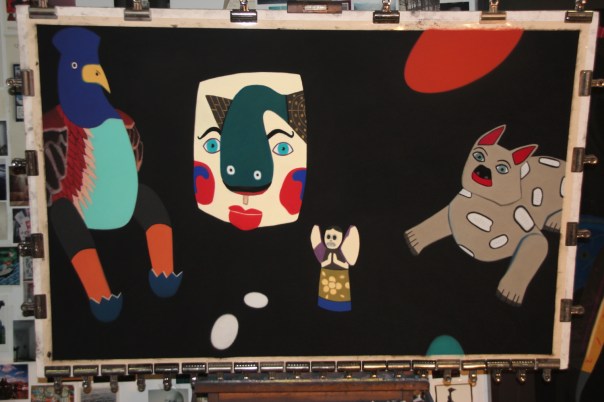 "Motley," soft pastel on sandpaper, 38" x 58"