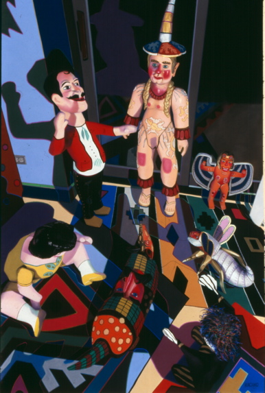 "Sometimes He Still Tried to Restrain Her," 58" x 38," soft pastel on sandpaper, 2005