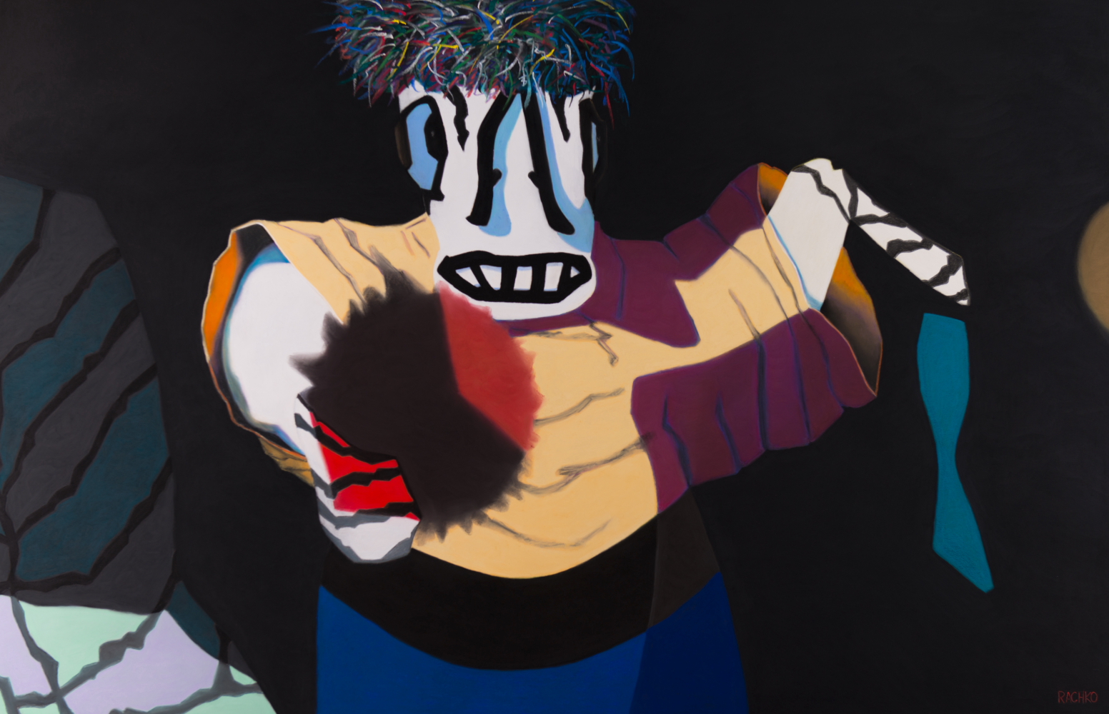 "Broken," soft pastel on sandpaper, 38" x 58"