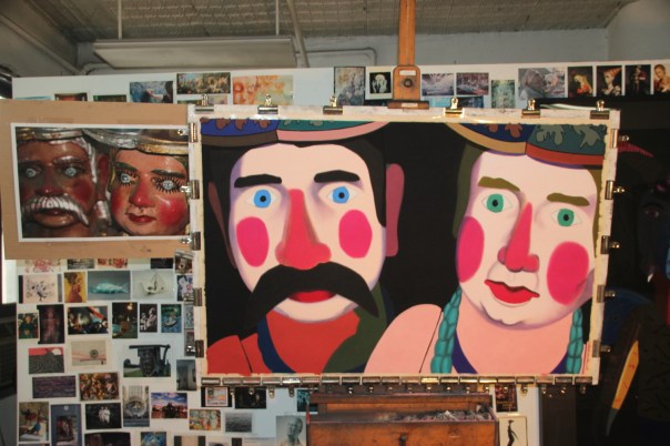 "Duality," soft pastel on sandpaper, 38" x 58"