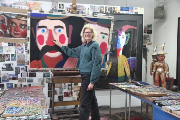 Barbara in her studio