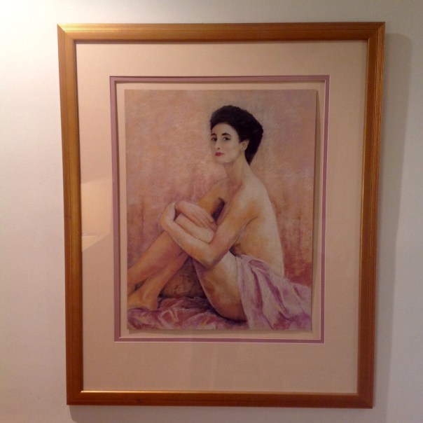 First framed pastel painting, 1988