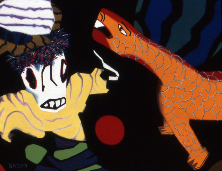 "Trio," soft pastel on sandpaper, 20" x 26"