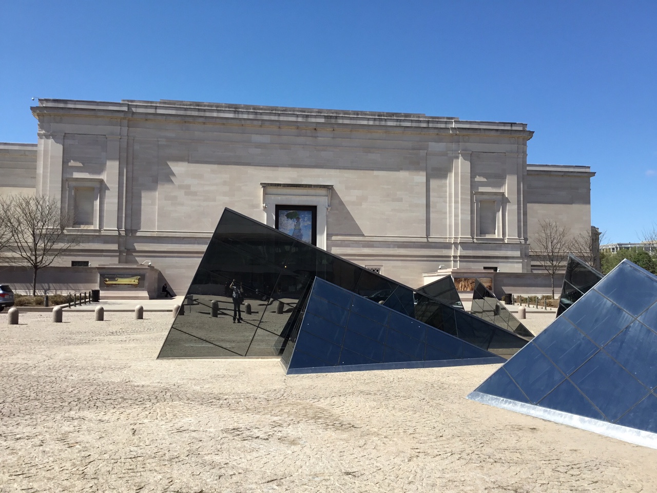 National Gallery of Art with self-portrait