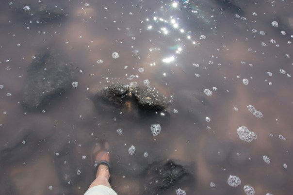 Walking on Spiral Jetty in September 2011