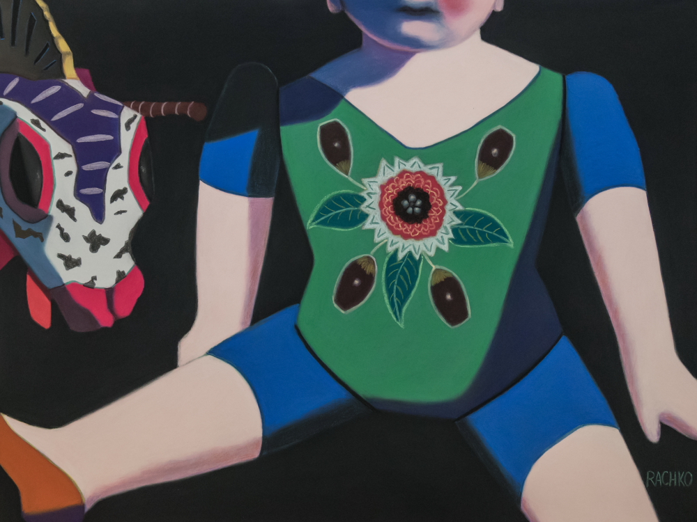 "Alone Together," soft pastel on sandpaper, 20" x 26"