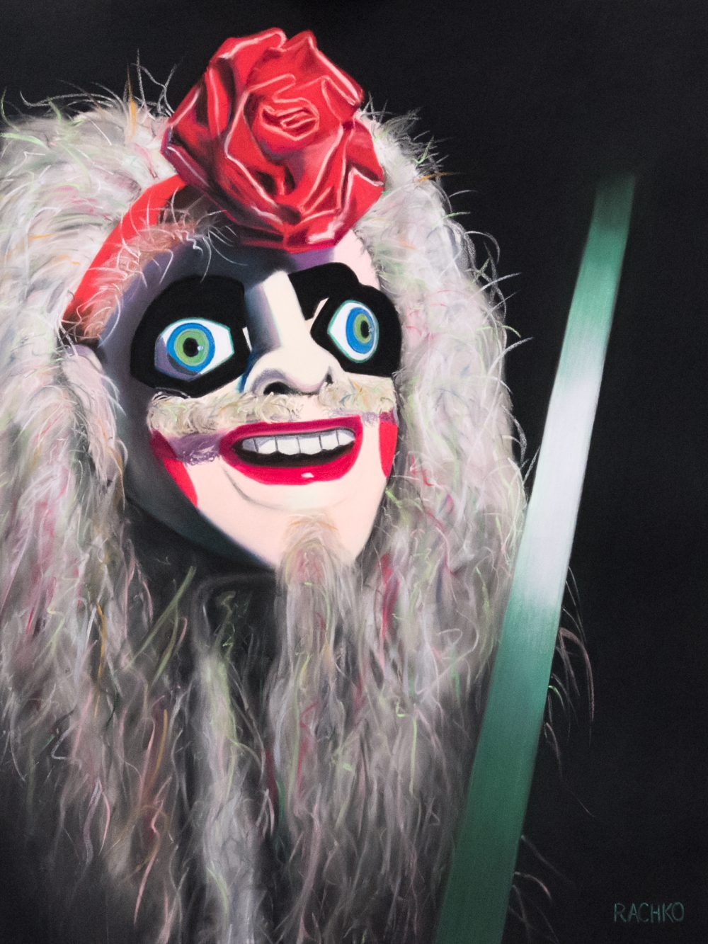 "The Champ," soft pastel on sandpaper, 26" x 20" image, 35" x 28 1/2" framed