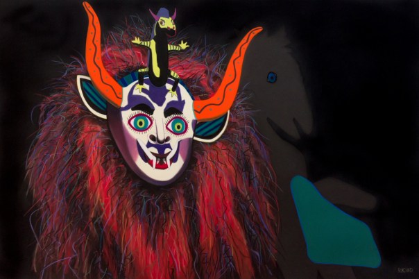 "The Orator," soft pastel on sandpaper, 38" x 58"