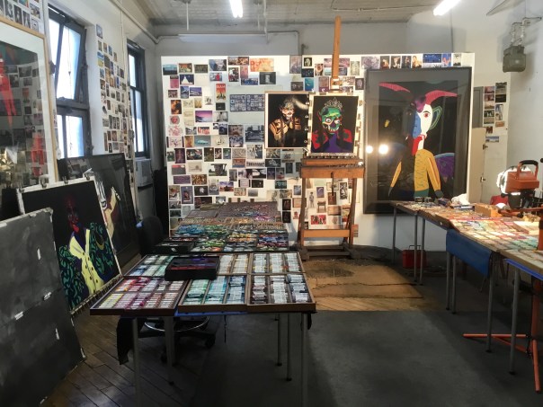 Studio with works in progress