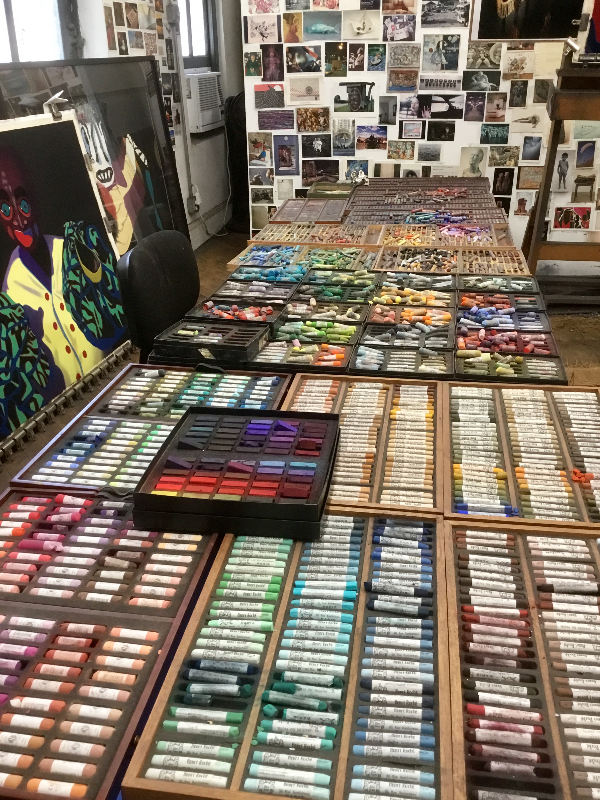 About half of Barbara’s pastels