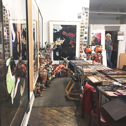 Barbara in her studio.  Photo:  Izzy Nova