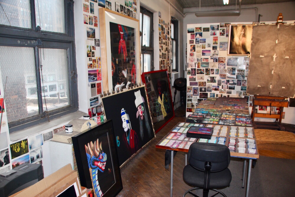 Studio with work in progress