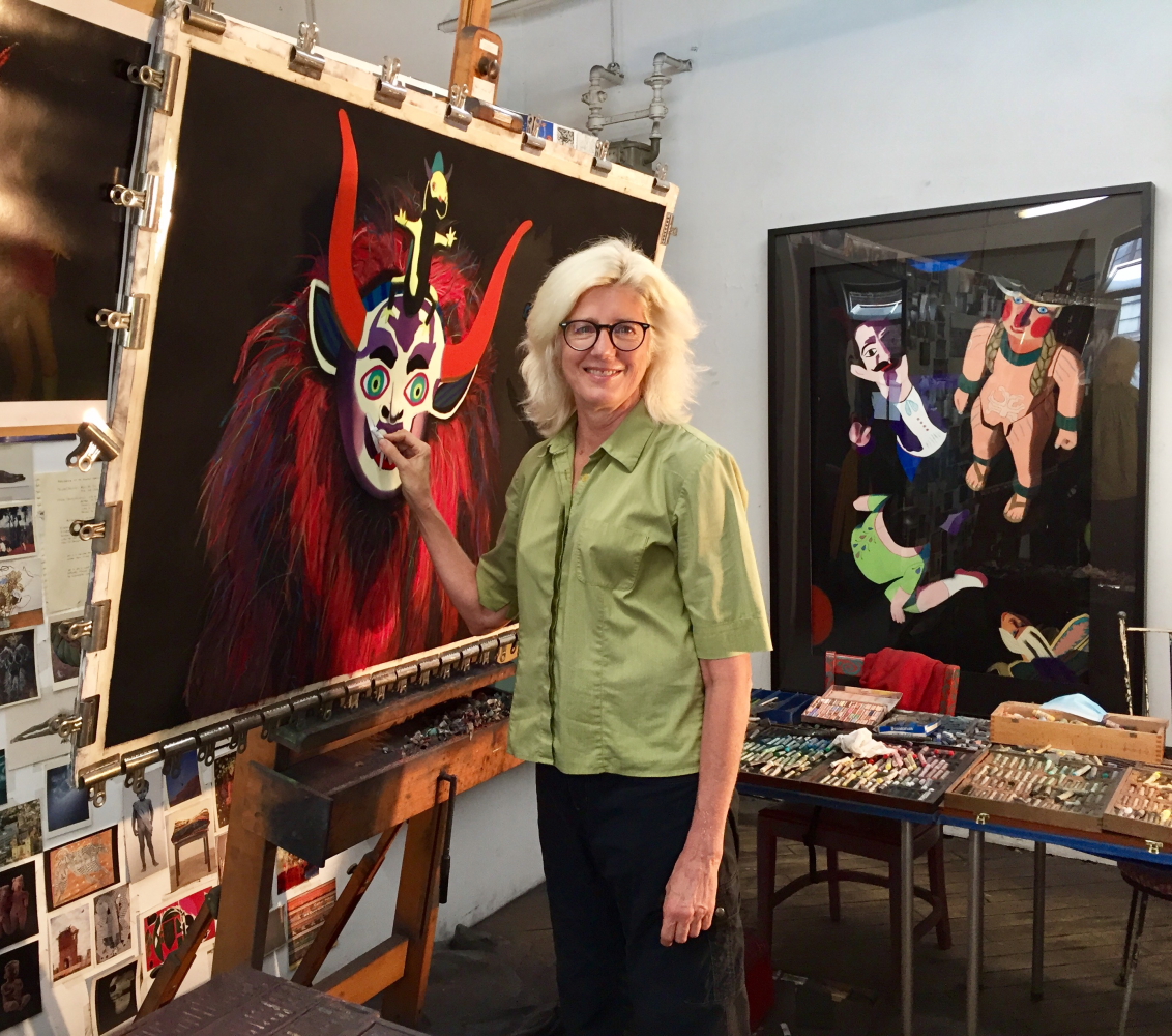 In the studio, Photo: Maria Cox