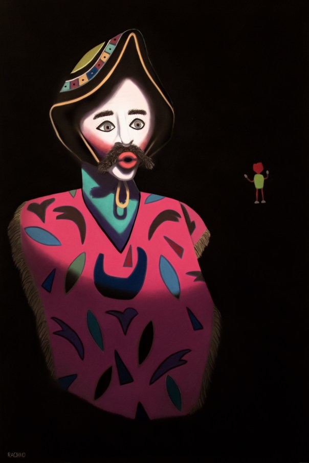 "Prophecy," soft pastel on sandpaper, 58" x 38"