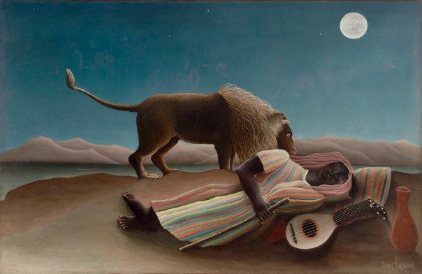 “The Sleeping Gypsy,” Henri Rousseau, oil on canvas, 1897