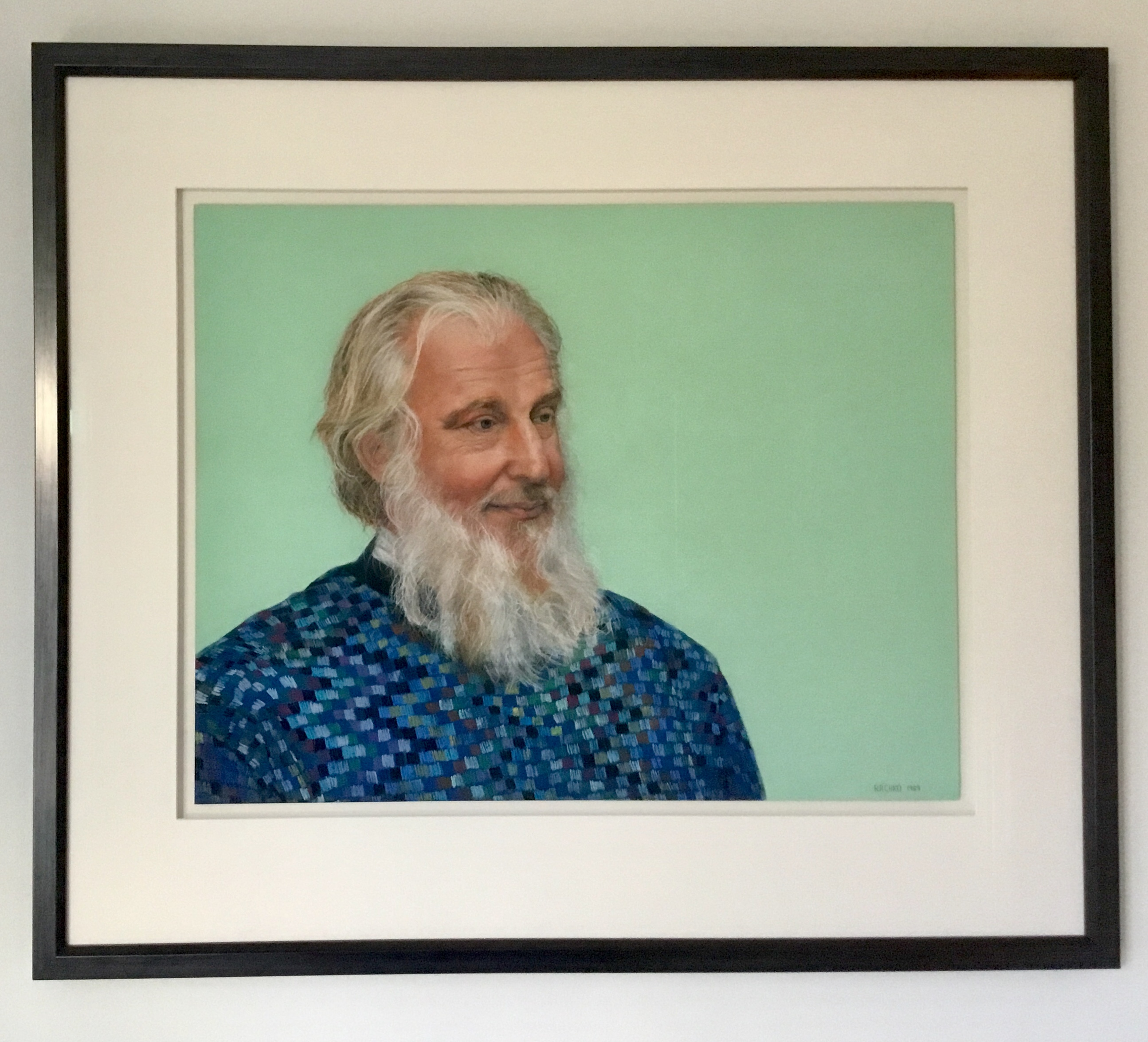 “John,” Soft Pastel on Sandpaper, 22” x 28” (image), 1989.