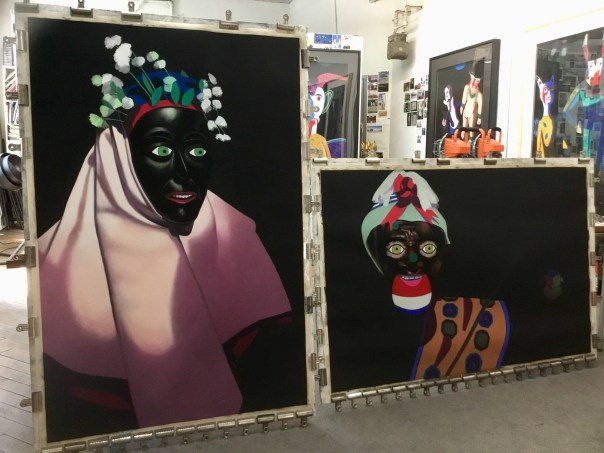 Barbara’s studio with work in progress