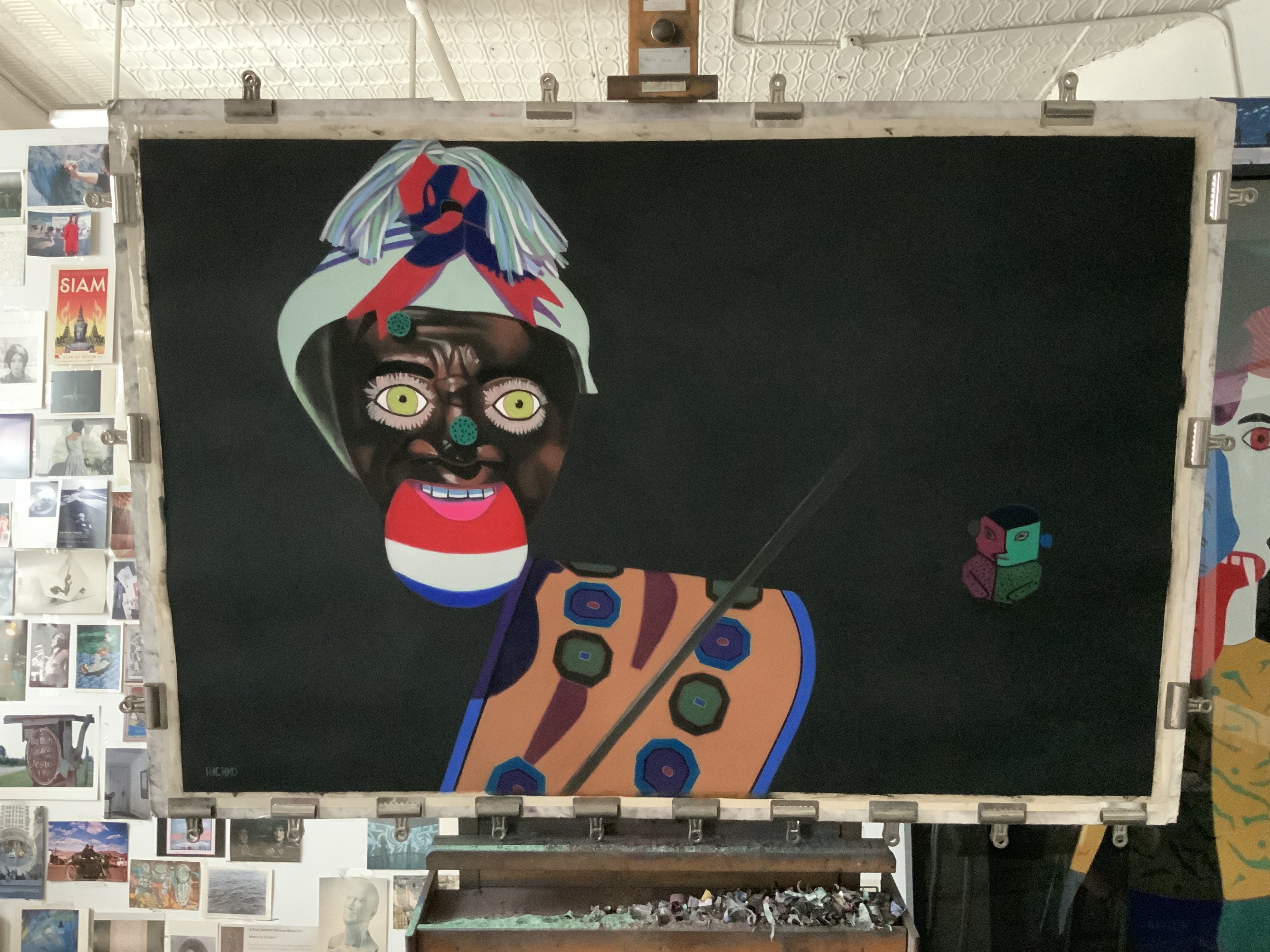 “Sentinels,” Soft Pastel on Sandpaper, 38” x 58”