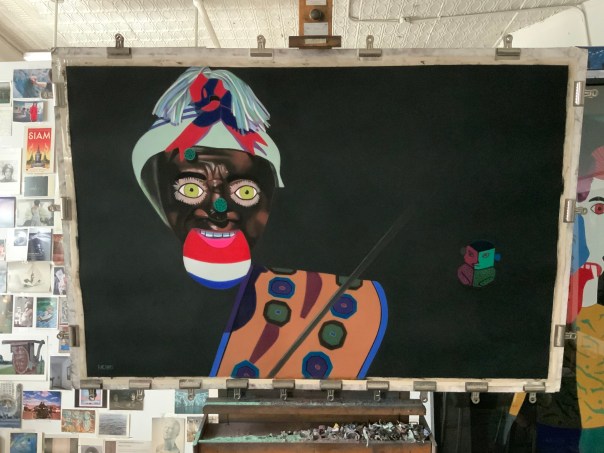 “Sentinels,” Soft Pastel on Sandpaper, 38” x 58”