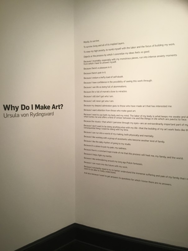 “Why Do I Make Art” by Ursula von Rydingsvard