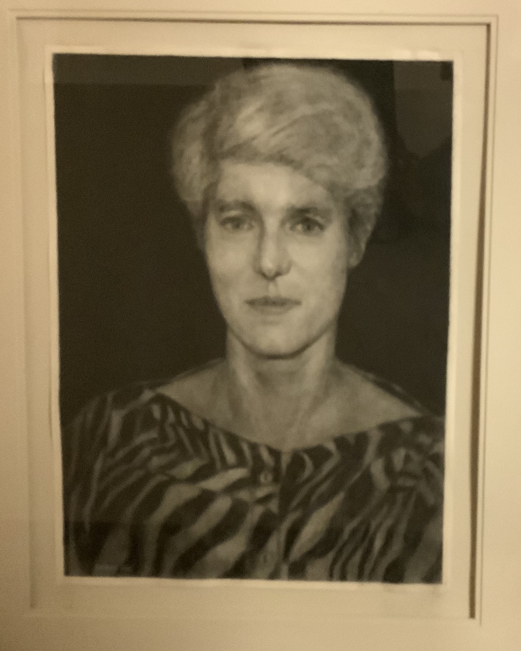 A charcoal self-portrait from 1988