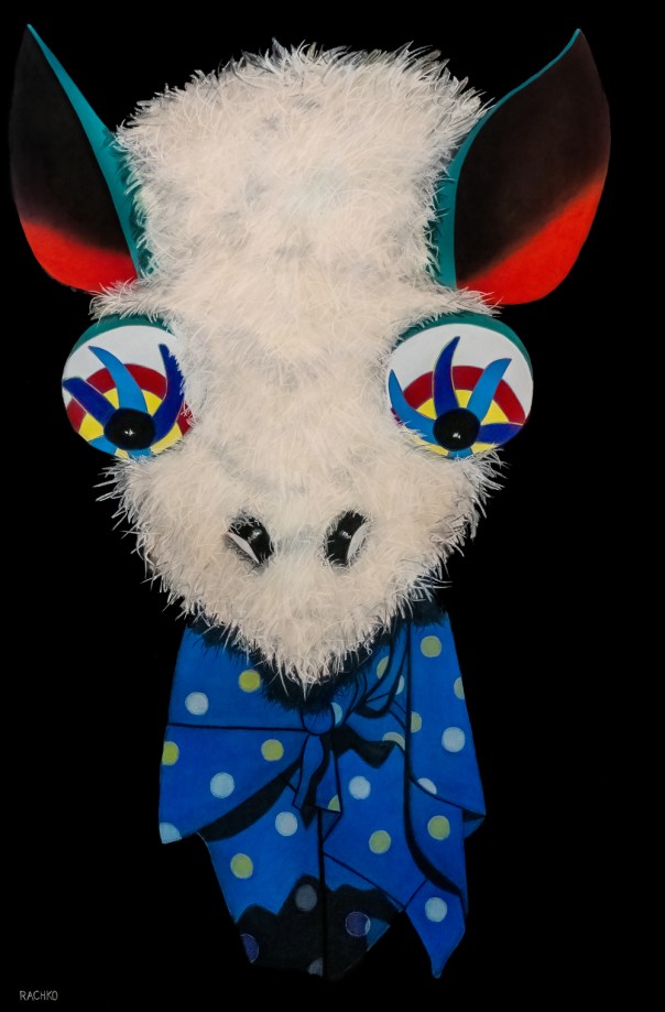 “Sacrificial,” Soft Pastel on Sandpaper, 70” x 50” Framed