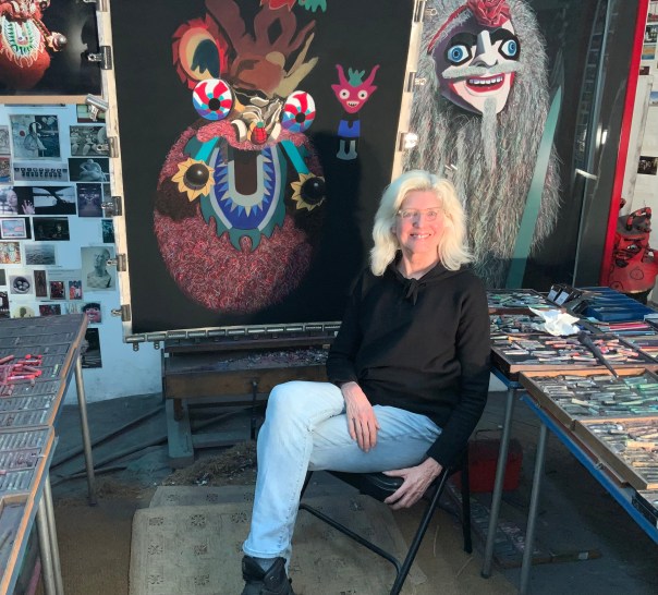 Barbara in her studio