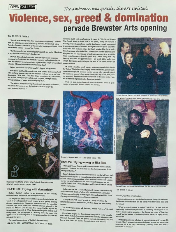 Review of my first exhibition at Brewster Gallery